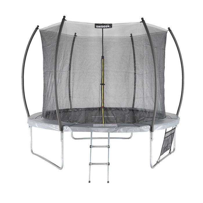 Trampolino 305cm con rete interna e pacco di accessori, grigio
