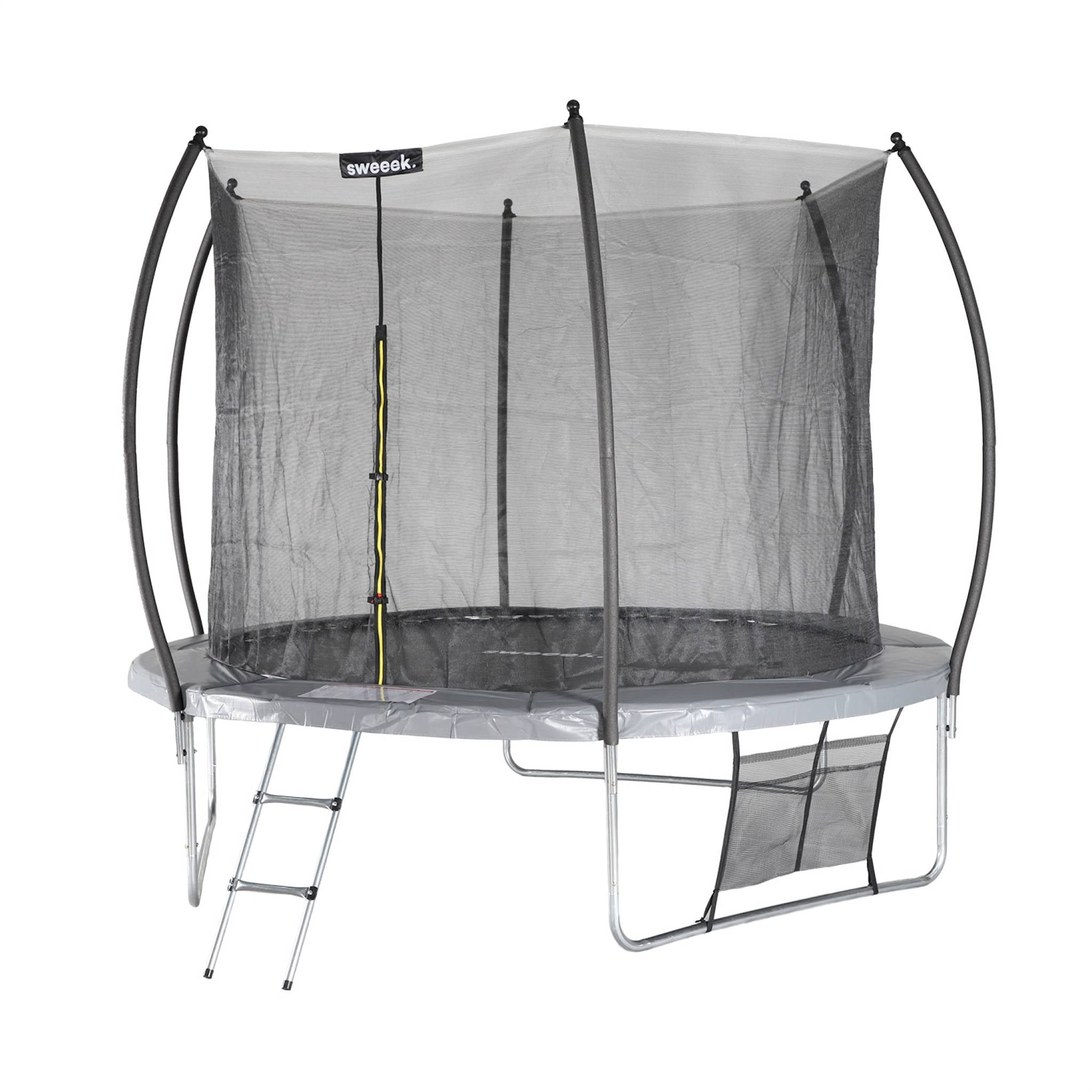 Trampolino 305cm con rete interna e pacco di accessori, grigio
