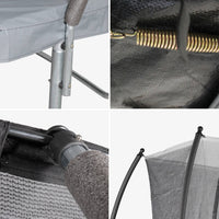 Trampolino 305cm con rete interna e pacco di accessori, grigio