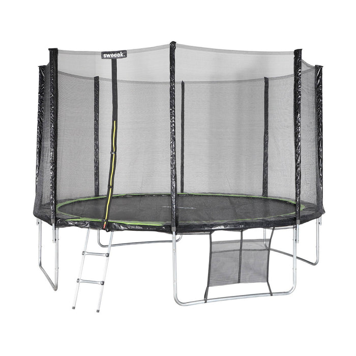 Trampolino 370cm con pacchetto di accessori, verde