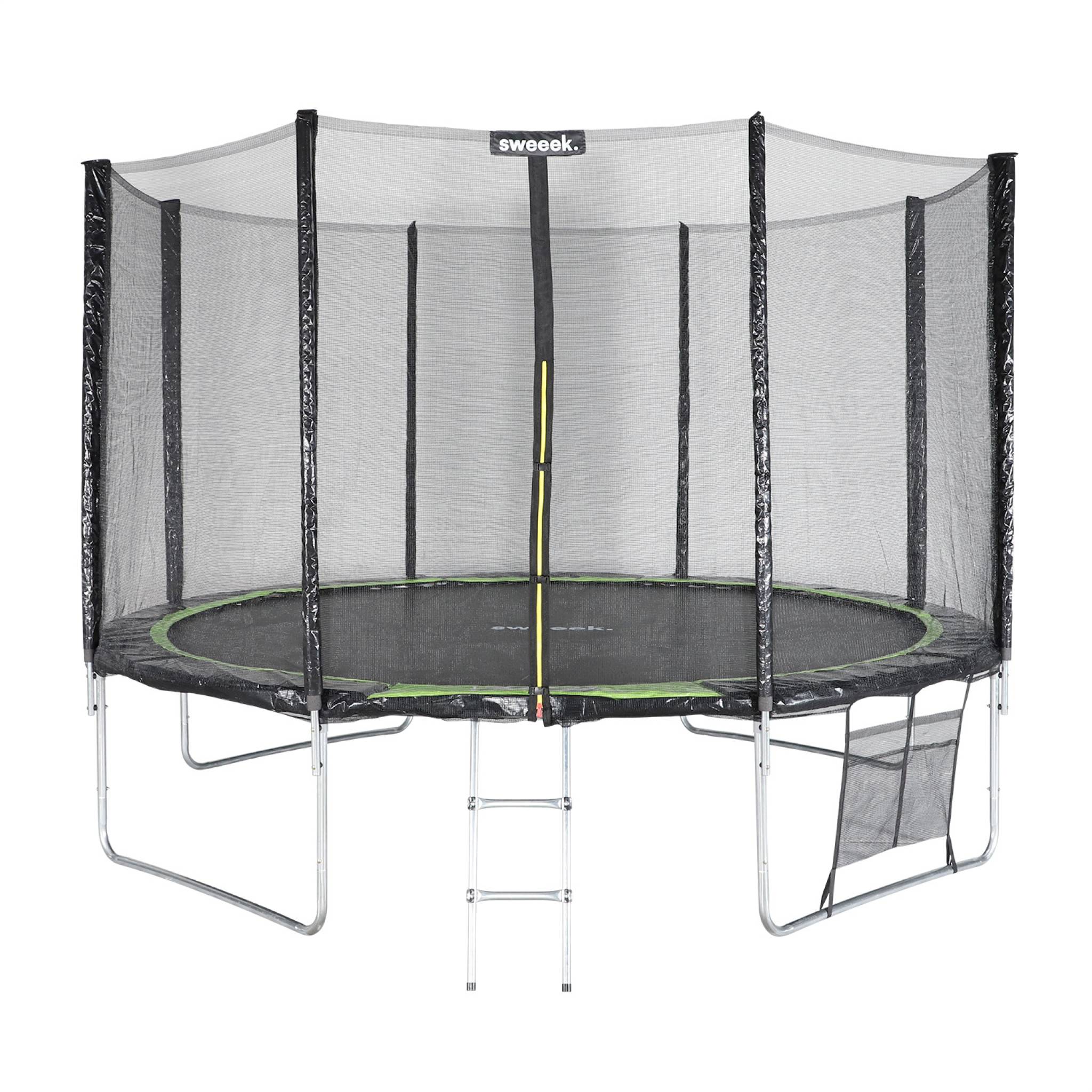 Trampolino 370cm con pacchetto di accessori, verde