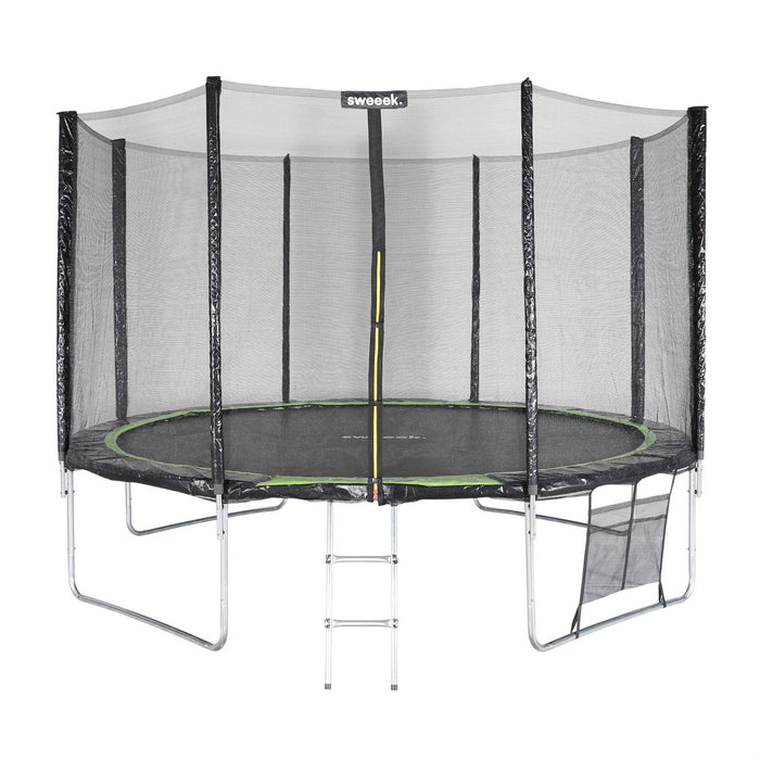 Trampolino 370cm con pacchetto di accessori, verde