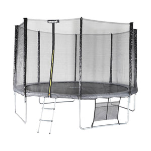 Trampolino 370cm con pacchetto di accessori, grigio