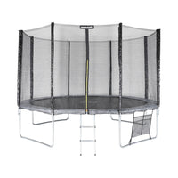 Trampolino 370cm con pacchetto di accessori, grigio