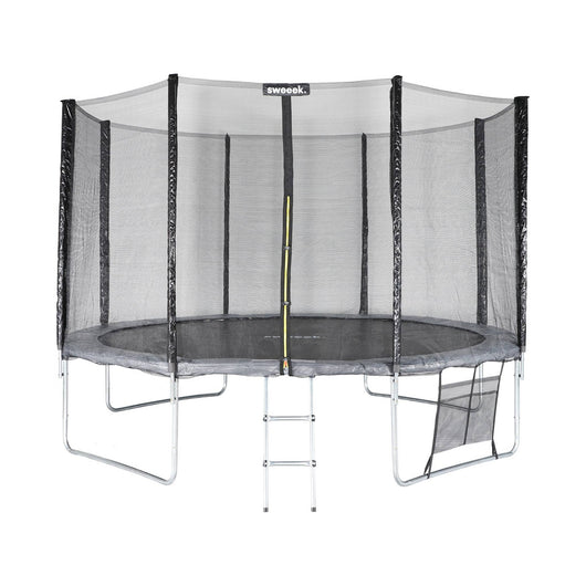 Trampolino 370cm con pacchetto di accessori, grigio