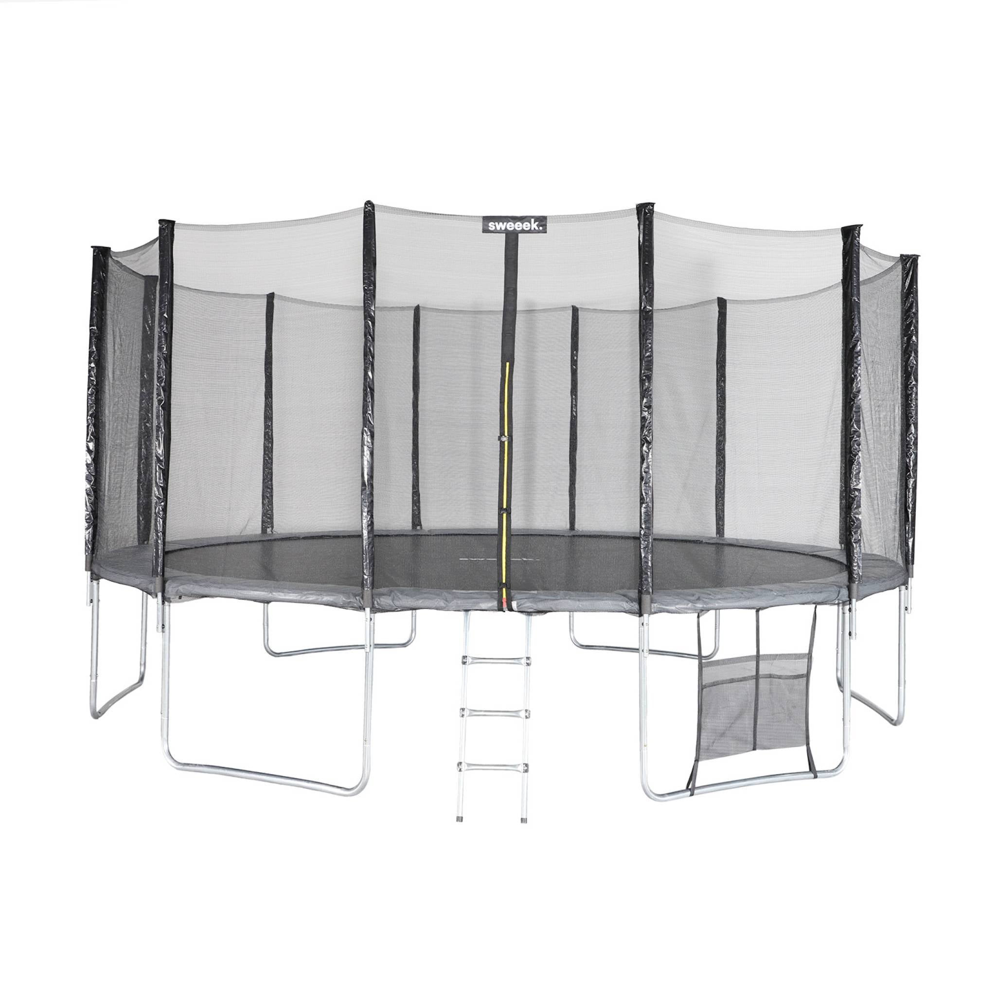 Trampolino con pacchetto di accessori, 490cm, grigio