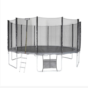 Trampolino con pacchetto di accessori, 490cm, grigio