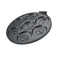 Trade Shop - Padella Antiaderente Per Pancake Uova Cialde Con 7 Stampi Forme Animali Rotonde 624391 -