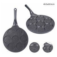 Trade Shop - Padella Antiaderente Per Pancake Uova Cialde Con 7 Stampi Forme Animali Rotonde 624391 -