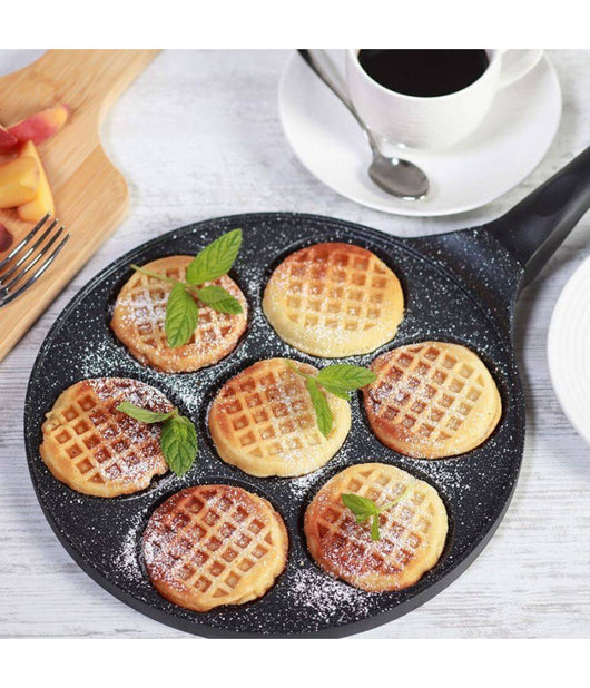 Padella Antiaderente Per Waffle A 7 Cialde Rotonde Accessori Per Cucinare Casa         