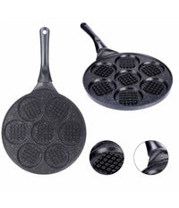 Padella Antiaderente Per Waffle A 7 Cialde Rotonde Accessori Per Cucinare Casa         