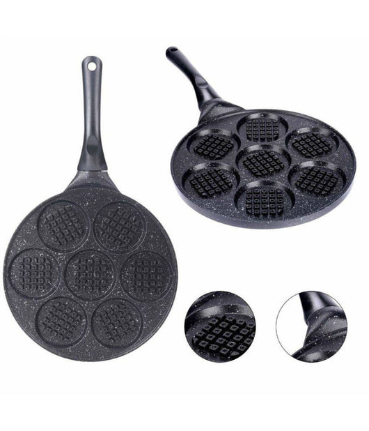 Padella Antiaderente Per Waffle A 7 Cialde Rotonde Accessori Per Cucinare Casa         