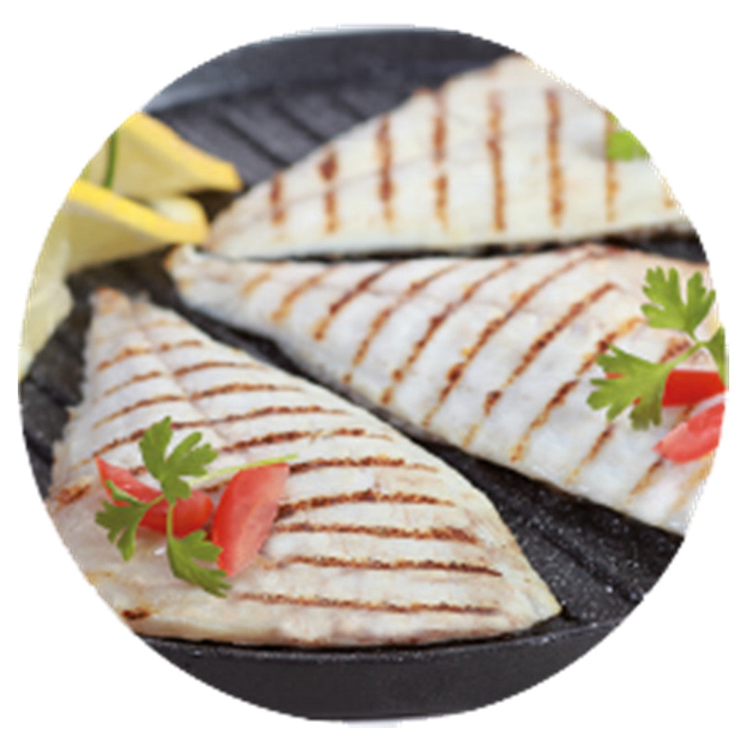 Trade Shop - Padella Antiaderente Piastra Griglia Tonda Per Carne Verdure Nera Accessori Cucina 624390 -