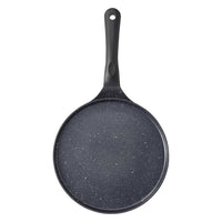 Trade Shop - Padella Antiaderente Piastra Liscia Tonda Per Crepes Nera Accessori Per Cucinare 624388 -