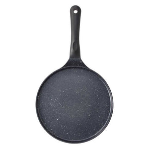 Trade Shop - Padella Antiaderente Piastra Liscia Tonda Per Crepes Nera Accessori Per Cucinare 624388 -