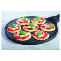 Trade Shop - Padella Multifunzione Per Pancake Frittelle Nero A 7 Fori Stampi Antiaderente 62432 -