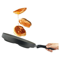 Trade Shop - Padella Per Pancake Con  4 Scomparti Tondi Antiaderente Antigraffio Da 28 Cm 037135m -