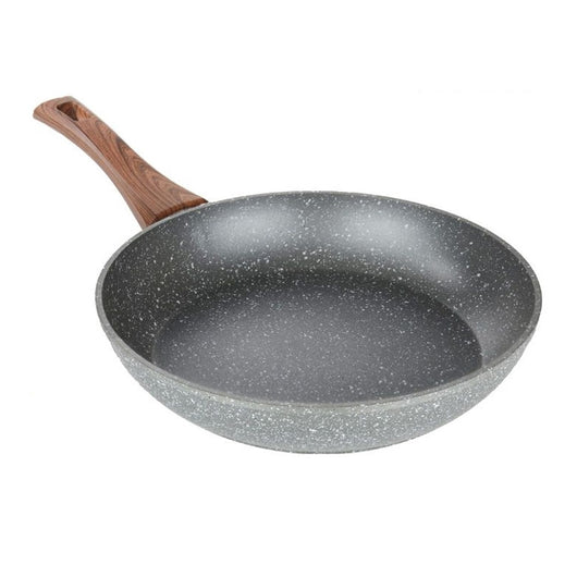 Trade Shop - Padella Rivestimento Antiaderente Antigraffio Per Induzione Manico Legno Da ø 18 A 26 Cm -