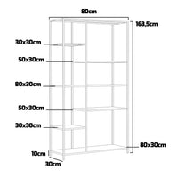 Padma - Libreria freestanding in metallo 80x30x163,5 cm
