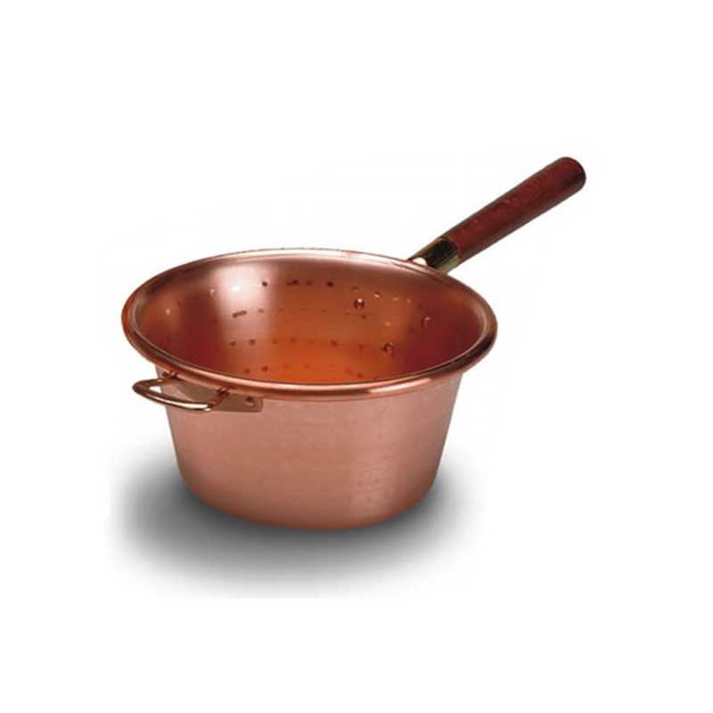 Paiolo Rame Manico Legno cm 20 Lar