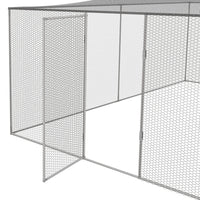 IDMarket - Pajarera de 12m² con techo de malla de 3x4M para animales de traspatio