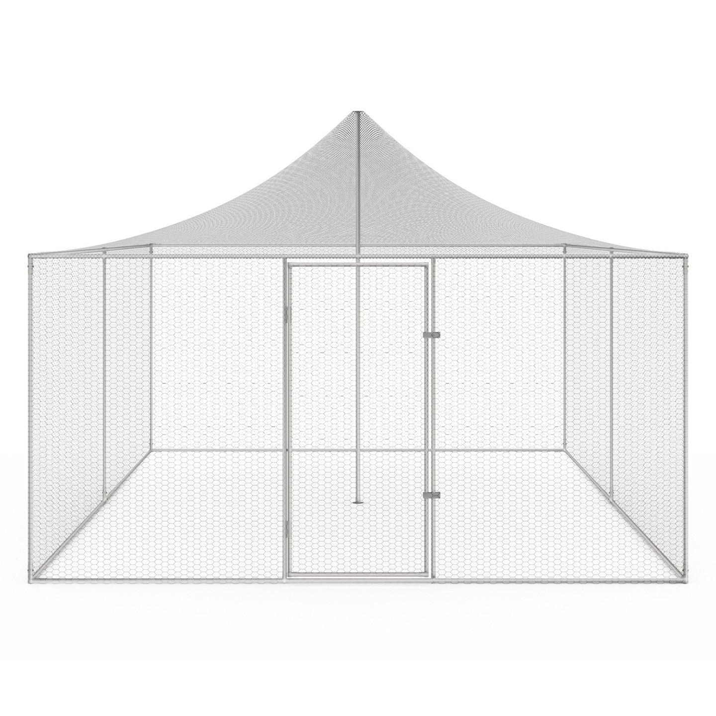 IDMarket - Pajarera de 12m² con techo de malla de 3x4M para animales de traspatio