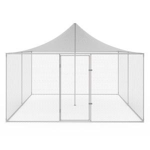 IDMarket - Pajarera de 12m² con techo de malla de 3x4M para animales de traspatio