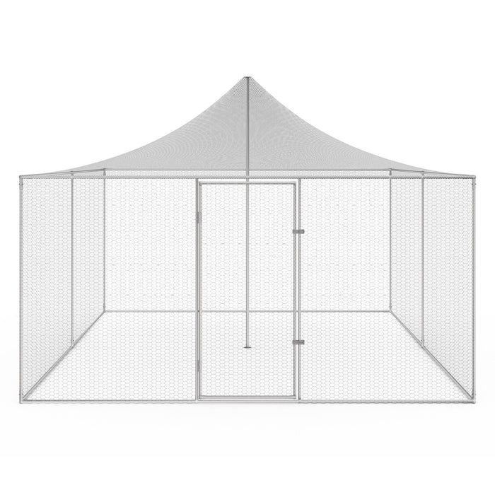 IDMarket - Pajarera de 12m² con techo de malla de 3x4M para animales de traspatio