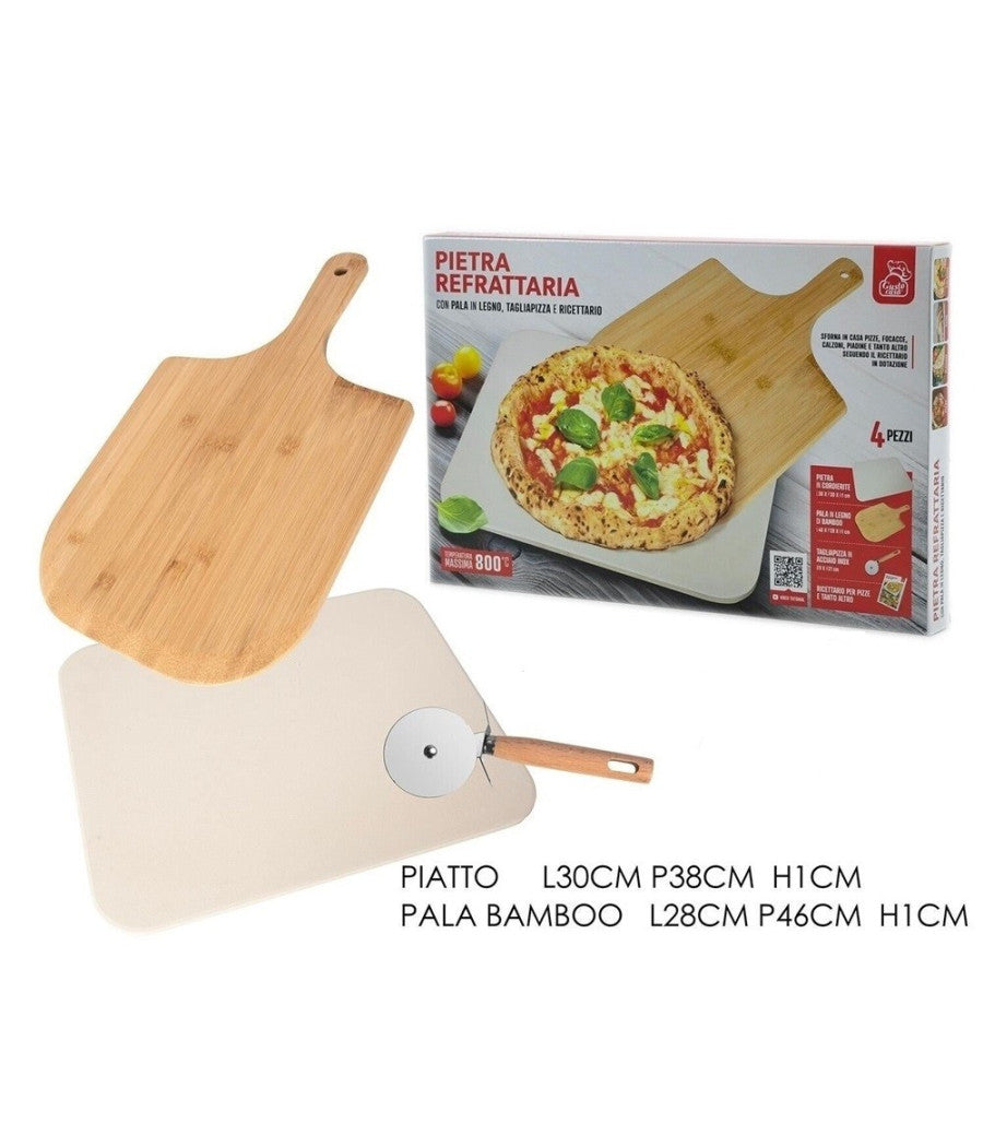 Pala Per Pizza In Legno Betulla 46 X 28 Cm Slim Con Rotella Pizza Piatto         