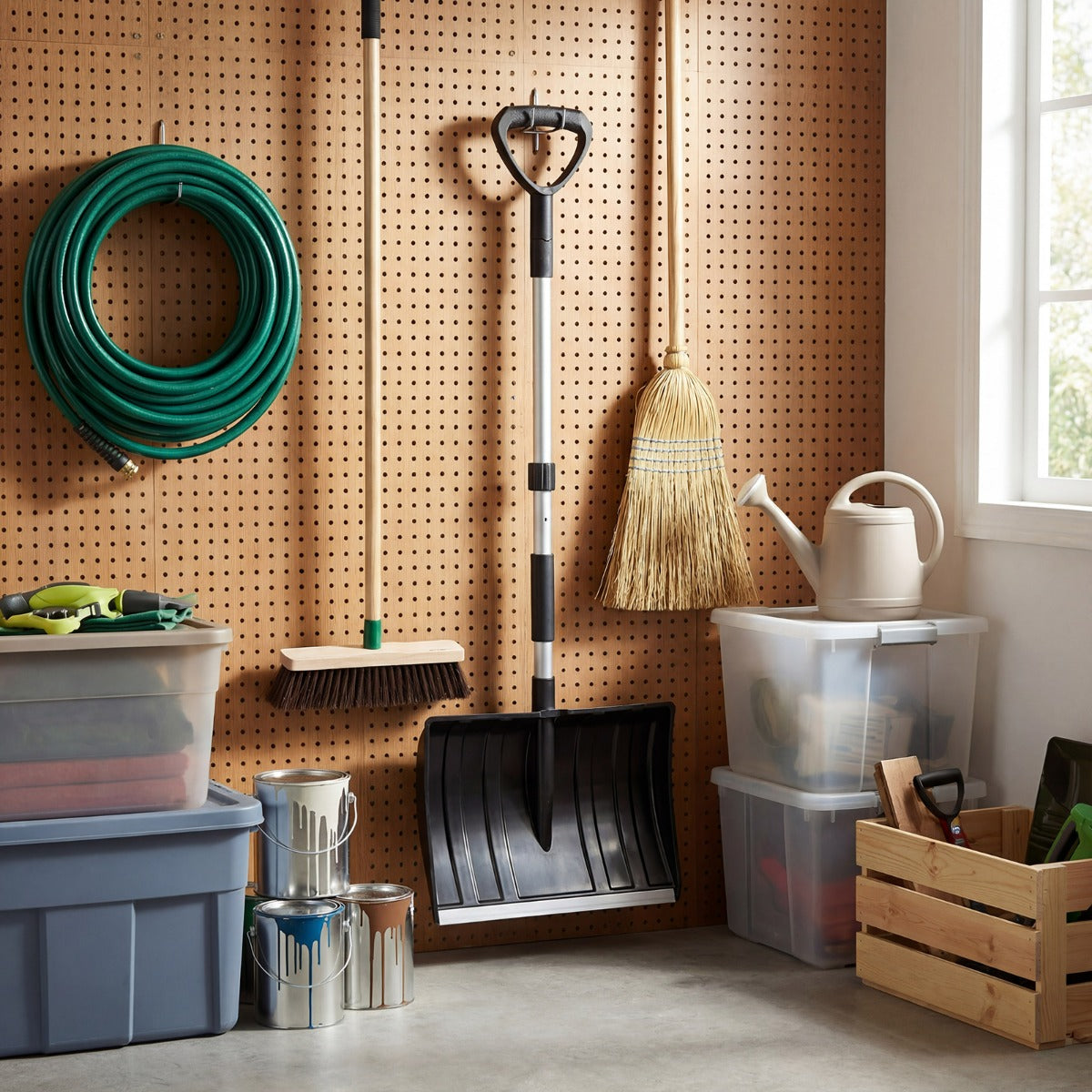 Pala da neve per vialetto e auto attrezzo leggero e portatile, Pala lama larga con striscia in alluminio Nero-Utensili