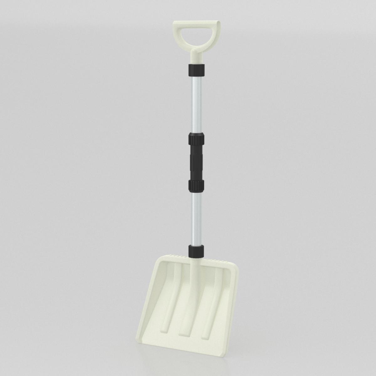 Pala da neve trasferimento leggera con manico ergonomico e asta in alluminio pesante, Pala da neve portatile per vialetti-Utensili