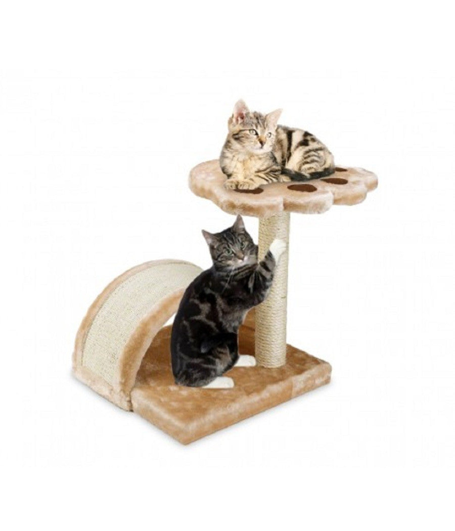 Palestra Con Tiragraffi Per Gatti Gatto Con Colonna In Sisal E Ripiano         