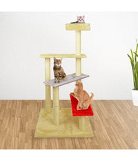 Palestra Tiragraffi Per Gatti Gatto A Scala Con Colonne In Sisal 144 Cm         