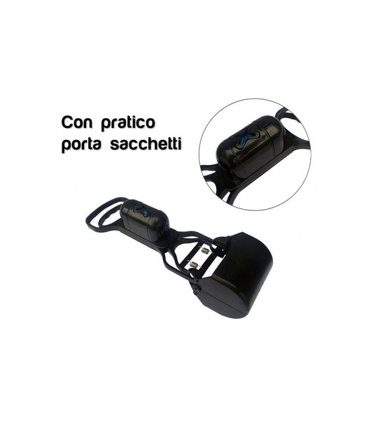 Paletta Con Pinza Raccogli Feci Deiezioni Animali + Portabuste E Rotolo         