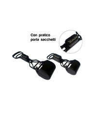 Paletta Con Pinza Raccogli Feci Deiezioni Animali + Portabuste E Rotolo         