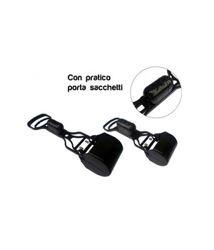 Paletta Con Pinza Raccogli Feci Deiezioni Animali + Portabuste E Rotolo         