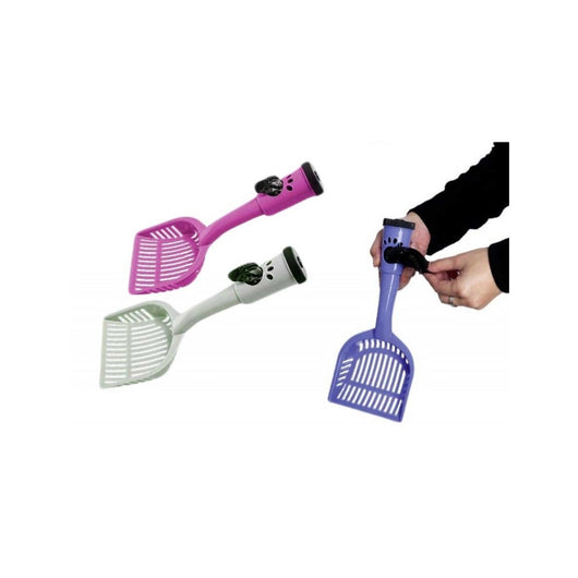 Trade Shop - Paletta Escrementi Con Dispenser Porta Sacchetti Igienici Per Cani Gatti -