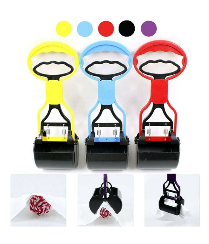 Paletta Raccogli Feci Per Cani Gatti Pinza Con Manico + 150 Sacchetti Art.6118         