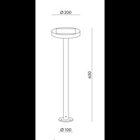 Paletto da terra Nap solare antracite a led da 2,2w a batteria IP54 h. 65cm