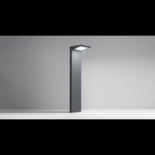 Paletto da terra Solar a led da 2,2w a batteria con fotovoltaico IP54 grigio scuro