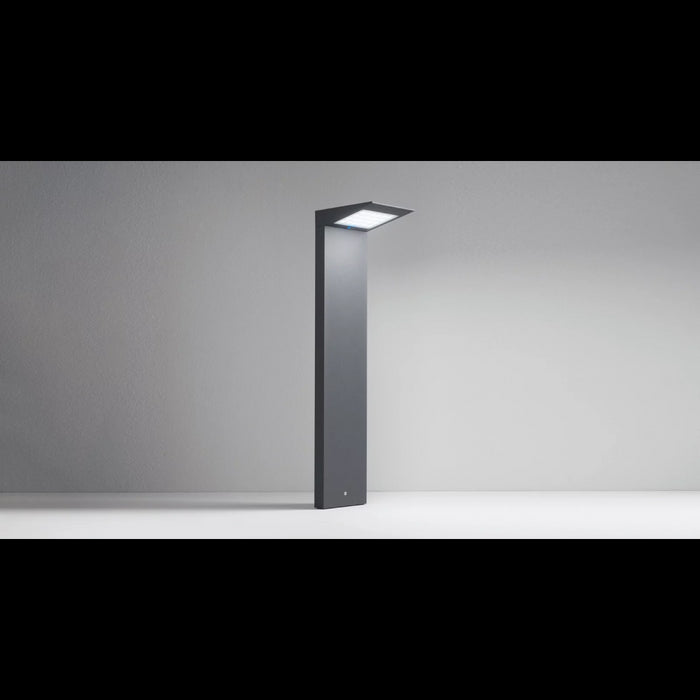 Paletto da terra Solar a led da 2,2w a batteria con fotovoltaico IP54 grigio scuro