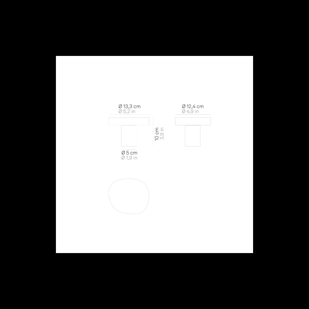 Zafferano Ciottolo - Paletto Led da esterno IP54 7W 3000K design moderno in alluminio per giardini e vialetti - 10 cm Grigio Scuro