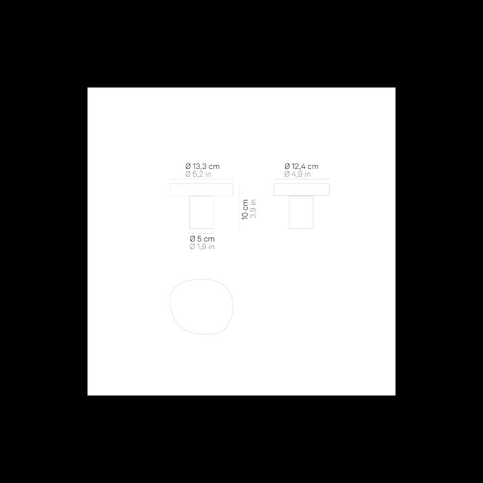 Zafferano Ciottolo - Paletto Led da esterno IP54 7W 3000K design moderno in alluminio per giardini e vialetti - 10 cm Grigio Scuro