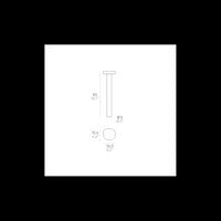 Zafferano Ciottolo - Paletto Led da esterno IP54 7W 3000K design moderno in alluminio per giardini e vialetti - 50 cm Corten