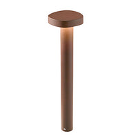 Zafferano Ciottolo - Paletto Led da esterno IP54 7W 3000K design moderno in alluminio per giardini e vialetti - 70 cm Corten