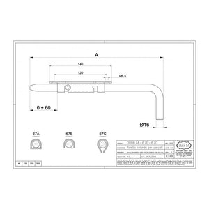 Paletto rotondo ad avvitare da 200mm per cancelli