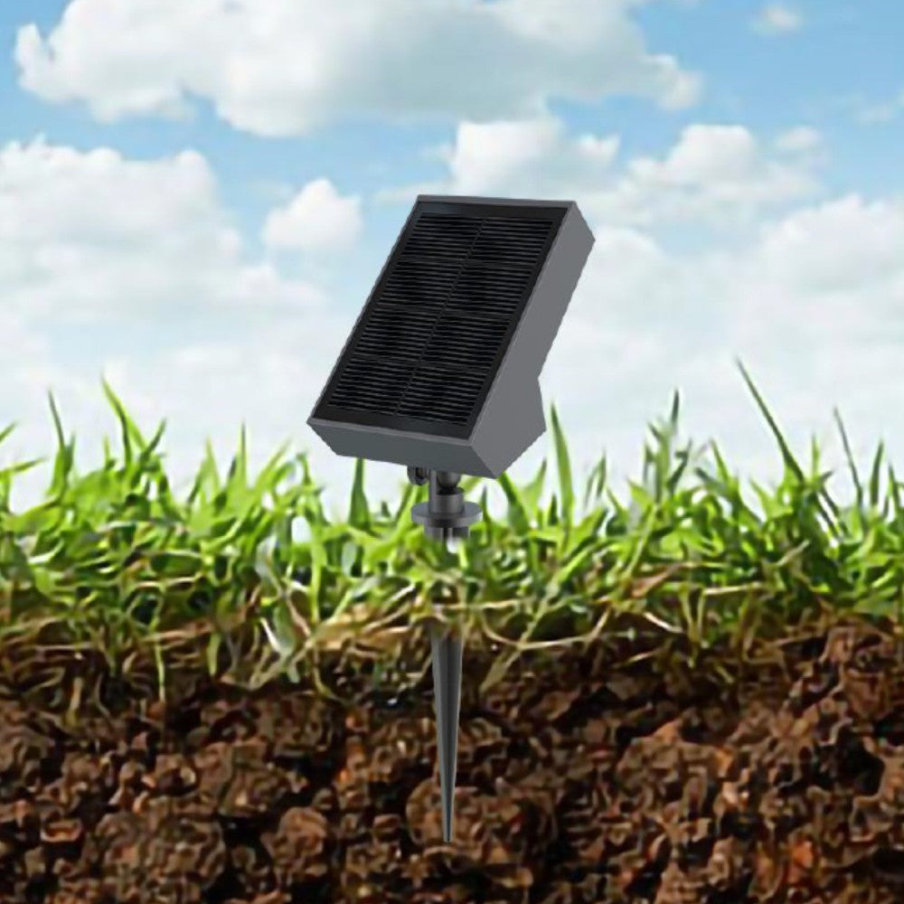 Faretto LED solare da giardino 500lm IP65 con picchetto e sensore crepuscolare - 3000K