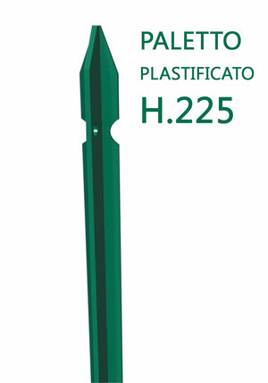 paletto plastificato per recinzioni sezione a t mm 35x35x3 h 225 cm verde cod:ferx.92397