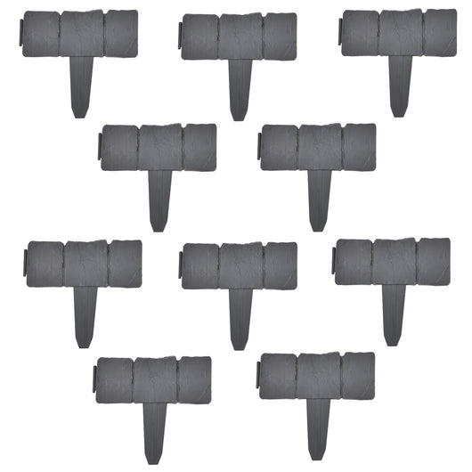 Kit di 20 recinzioni Hellín grigie effetto ciottolo 500 cm 03_0007990