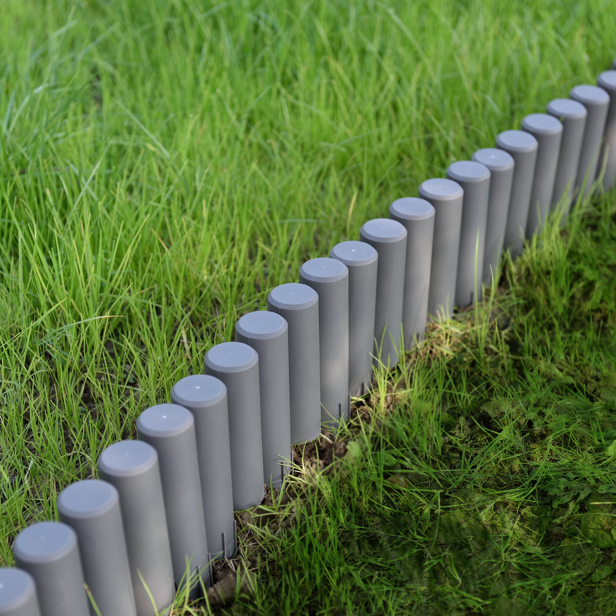 Bordure per Aiuola Espot in set di 40 blocchi - Lunghezza tot 10,8 m - Grigio Scuro casa.pro